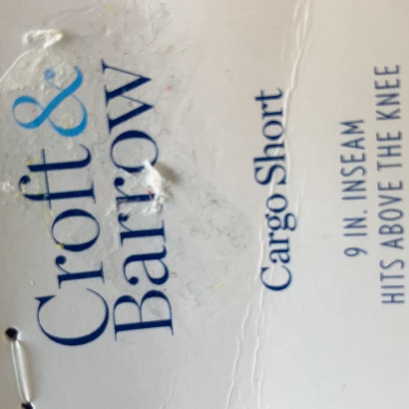 Price Firm Croft & barrow side elastic CARGO gray short cotton men size 52 - Picture 11 of 15